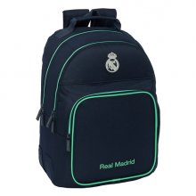 Safta Real Madrid 2Âª Equipacion 25/26 Mochila con 2 Compartimentos - Antirozaduras - Adaptable a Carro - Portabotellas - Tirador Doble - Hombreras Ergonomicas - 320x150x420mm - Color Azul Marino