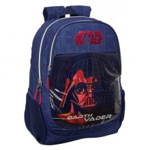 Safta Star Wars Mochila - 23L - Adaptable a Carro - Espalda Acolchada - Portabotellas - Cremallera con Doble Tirador - Asa de Mano - Hombreras Ergonomicas - 32x44x16cm - Color Azul Marino