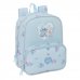 Safta Stitch Mochila Guarderia - Adaptable a Carro - 2 Bolsillos Frontales - Tarjeta de Identificacion - Asa de Mano - 6L - 220x100x270mm - Color Azul Claro