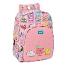 Safta Mr. Wonderful Comic Mochila Infantil - Portabotellas - Bolsillo Frontal - Adaptable a Carro - Hombreras Acolchadas - 26x34x11cm - Color Rosa
