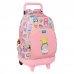 Safta Mr. Wonderful Comic Mochila con Carro - Extraible - 33L - Portabotellas - Tarjeta de Identificacion Personal - Doble Tirador - Asa de Mano - Bolsillo Frontal - 33x45x22cm - Color Rosa