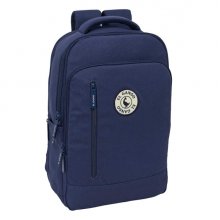 Safta el Ganso Jeans Mochila para Portatiles hasta 15.6" - Portabotellas - Cremallera con Doble Tirador - Bolsillo para Tablet hasta 10.6" - Conector USB - Acolchada - 29x44x15cm - Color Azul Marino