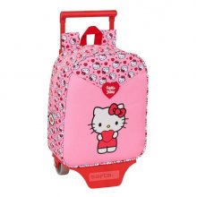 Safta Hello Kitty Mochila con Carro - Tarjeta ID - Asa Superior - Mochila Extraible - Material Resistente - 6L - 220x100x270mm - Color Rosa