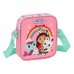Safta Gabby's Dollhouse Bolsito con Bandolera Ajustable - Compacto - Cierre con Cremallera - 16x18x4cm - Color Rosa