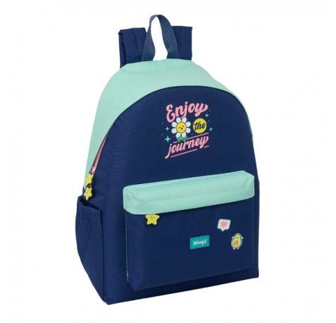 Safta Mr. Wonderful Estrella Mochila para Portatiles hasta 14.1" - Portabotellas - Cremallera con Doble Tirador - Asa de Mano - Bolsillo Frontal - Acolchada - 31x43x13cm - Color Turquesa Claro