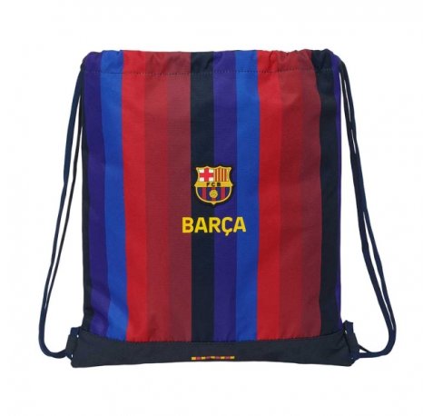 Safta F.C.Barcelona 1Âª Equipacion 26/27 Saco Plano - Cierre con Cordones - Bolsillo Interior con Cremallera - 35x40x1cm - Color Rojo y Azul
