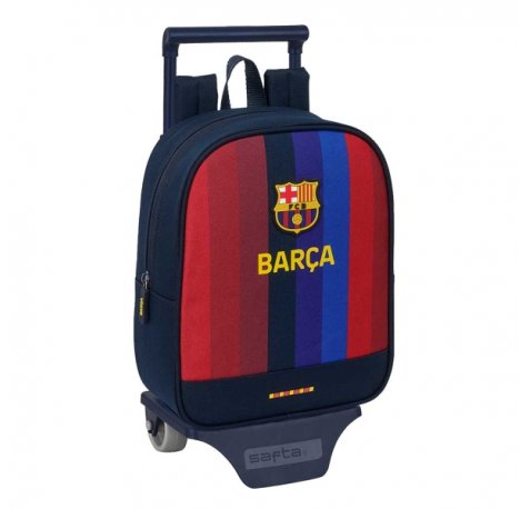 Safta F.C.Barcelona 1Âª Equipacion 26/27 Mochila con Carro - Extraible - 6L - Tarjeta de Identificacion Personal - Asa de Mano - 22x27x10cm - Color Azul Noche