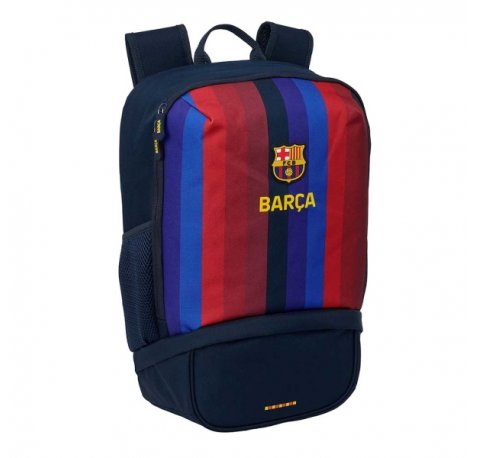 Safta F.C.Barcelona 1Âª Equipacion 26/27 Mochila Zapatillero - Cremallera con Doble Tirador - Bolsillo Interior - Portabotellas - Asa de Mano - 28x51x19cm - Color Azul Noche