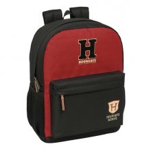 Safta Harry Potter Hogwarts Mochila - Adaptable a Carro - Bolsillo Frontal - Espalda Acolchada - Cremallera con Doble Tirador - Asa de Mano - Hombreras Ergonomicas - 32x43x14cm - Color Negro y Rojo