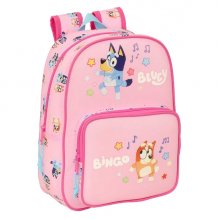 Safta Bluey Dance Mochila Infantil - Portabotellas - Bolsillo Frontal - Adaptable a Carro - Hombreras Acolchadas - 26x34x11cm - Color Rosa