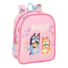 Safta Bluey Dance Mochila Guarderia - 6L - Cremallera - Asa de Mano - Tarjeta de Identificacion Personal - Adaptable a Carrito - 22x27x10cm - Color Rosa