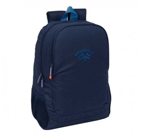Safta Spagnolo Mochila - 23L - Adaptable a Carro - Espalda Acolchada - Portabotellas - Cremallera con Doble Tirador - Asa de Mano - Hombreras Ergonomicas - 32x44x16cm - Color Azul Noche