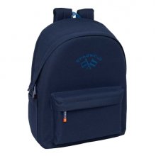 Safta Spagnolo Mochila para Portatiles hasta 15.6" - Bolsillo para Tablet hasta 11" - Antirrobo - Asa de Mano - Conector USB - Cremallera - Doble Tirador - Acolchada - 31x44x18cm - Color Azul Noche