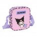 Safta Kuromi Bolsito con Bandolera Ajustable - Compacto - Cierre con Cremallera - 16x18x4cm - Color Rosa