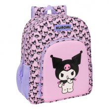 Safta Kuromi Mochila - 15L - Adaptable a Carro - Bolsillo Frontal - Portabotellas - Cremallera con Doble Tirador - Asa de Mano - Hombreras y Espalda Acolchada - 32x38x12cm - Color Rosa