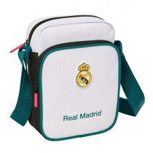 Safta Real Madrid Equipacion 26/27 Bolsito con Bandolera Ajustable - Cierre con Cremallera - Compartimento Trasero con Velcro - Bolsillo Frontal - 16x22x6cm - Color Blanco y Negro Safta Real Madrid Equipacion 26/27 Bolsito con Bandolera Ajustable - Cierre con Cremallera - Compartimento Trasero con Velcro - Bolsillo Frontal - 16x22x6cm - Color Blanco y Negro