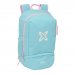 Safta Munich Sky Mochila Zapatillero - Cremallera con Doble Tirador - Bolsillo Interior - Portabotellas - Asa de Mano - 28x51x19cm - Color Azul Pastel