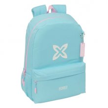 Safta Munich Sky Mochila - 19L - Adaptable a Carro - Bolsillo Frontal - Espalda Acolchada - Cremallera con Doble Tirador - Asa de Mano - Hombreras Ergonomicas - 30x46x14cm - Color Azul Pastel