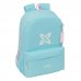 Safta Munich Sky Mochila - 19L - Adaptable a Carro - Bolsillo Frontal - Espalda Acolchada - Cremallera con Doble Tirador - Asa de Mano - Hombreras Ergonomicas - 30x46x14cm - Color Azul Pastel