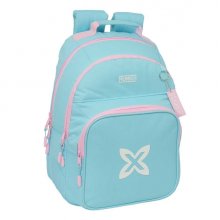 Safta Munich Sky Mochila - Adaptable a Carro - Bolsillo Frontal - Portabotellas - Cremallera con Doble Tirador - Asa de Mano - Hombreras y Espalda Acolchada - 32x42x15cm - Color Azul Pastel
