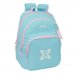 Safta Munich Sky Mochila - Adaptable a Carro - Bolsillo Frontal - Portabotellas - Cremallera con Doble Tirador - Asa de Mano - Hombreras y Espalda Acolchada - 32x42x15cm - Color Azul Pastel