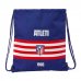 Safta Atletico de Madrid Saco Plano - Cierre con Cordones - Bolsillo Interior con Cremallera - 35x40x1cm - Color Azul Marino