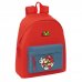 Safta Super Mario Mochila - Bolsillo Frontal - Espalda Acolchada - Hombreras Ergonomicas - Cremallera con Doble Tirador - Asa de Mano - 33x42x15cm - Color Rojo y Azul