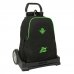 Safta Real Betis Balompie Mochila con Carro - Extraible - 23L - Portabotellas - Cremallera con Doble Tirador - Asa de Mano - Espalda Acolchada Antisudor - 32x44x16cm - Color Negro y Verde
