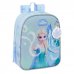 Safta Frozen Mochila Guarderia - 6L - Cremallera - Asa de Mano - Tarjeta de Identificacion Personal - Adaptable a Carrito - 22x27x10cm - Color Azul Pastel