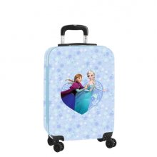 Safta Frozen Maleta Trolley de Cabina 20â? - Cierre con Candado - Interior Forrado - Bolsillo de Red - Cintas con PVC - Ruedas Giratorias - Asa Extensible - 345x200x550mm - Color Azul