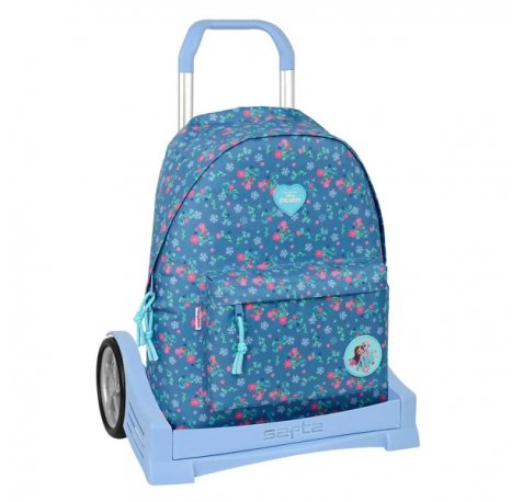 Safta Frozen Mochila para Portatil hasta 14.1" - Portabotellas - Tirador Doble - Espalda Acolchada - Asa Superior - Mochila Extraible - Alto Abierto de 85cm - 17.35L - 310x130x430mm - Color Azul