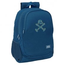 Safta Harper and Neyer Mochila Adaptable a Carro - Portabotellas - Dos Compartimentos Grandes - Tirador Doble - Hombreras Ergonomicas - Asa de Mano Superior - 23L - 320x160x440mm - Color Azul Marino