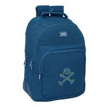 Safta Harper and Neyer Mochila con 2 Compartimentos - Antirozaduras - Adaptable a Carro - Portabotellas - Tirador Doble - Hombreras Ergonomicas - 20L - 320x150x420mm - Color Azul Marino