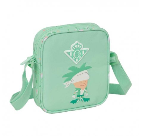 Safta Real Betis Balompie Preescolar Bolsito con Bandolera Ajustable - Compacto - Cierre con Cremallera - 16x18x4cm - Color Verde