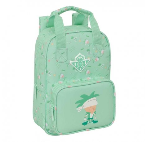 Safta Real Betis Balompie Preescolar Mochila Infantil - Tarjeta de Identificacion Personal - Bolsillo Frontal - Hombreras Acolchadas - 20x28x8cm - Color Verde
