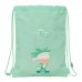 Safta Real Betis Balompie Preescolar Saco Plano - Cierre con Cordones - Bolsillo Interior con Cremallera - 26x34x1cm - Color Verde