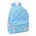 Safta Stitch Waves Mochila - Bolsillo Frontal - Espalda Acolchada - Hombreras Ergonomicas - Cremallera con Doble Tirador - Asa de Mano - 33x42x15cm - Color Azul Claro