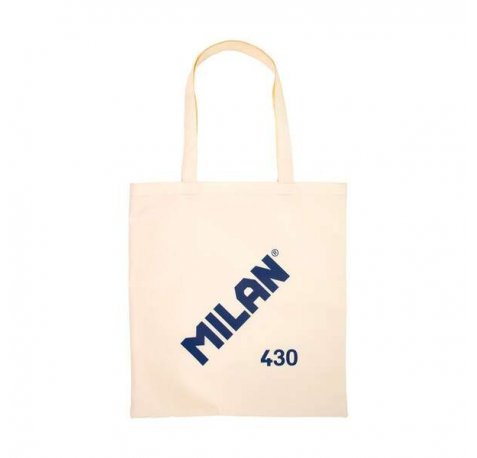 Milan Serie 1918 Tote Bag Bolsa de Tela - Tamaño  50x38x41cm - Asa Larga 27cm - Tejido 'ripstop' - Color Beige