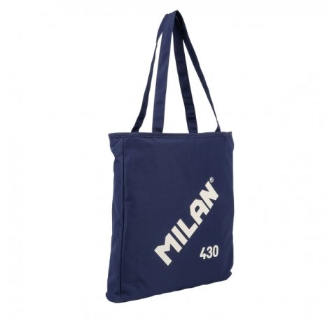 Milan Coleccion 430 Bolso Shopper 7.5L - TamaÃ±o 38x36x6,5cm - Asa Larga 27cm - Tejido 'ripstop' - Color Azul Marino