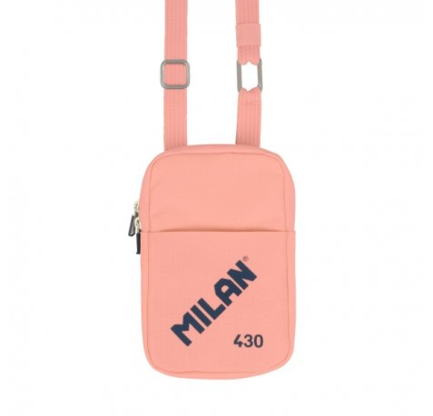 Milan Coleccion 430 Bolso PequeÃ±o Bandolera - TamaÃ±o Bolso 19x2.3x12.8cm - Cierre de Cremallera - Mosqueton de Aluminio - Color Rosa