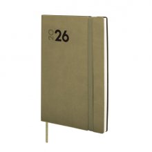 Finocam Dynamic Mara Agenda Profesional - Anual 2026 - Tapa Blanda - Cierre con Goma Elastica - Formato Y4 - 124x11x174mm - Semana Vista en Vertical - Color Verde