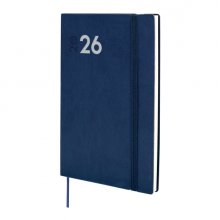 Finocam Dynamic Mara Agenda Profesional - Anual 2026 - Tapa Blanda - Cierre con Goma Elastica - Formato Y10 - 144x11x208mm - Semana Vista en Vertical - Color Azul