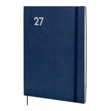 Finocam Dynamic Mara Agenda Profesional - Anual 2027 - Semana Vista Vertical - Formato Y12 - 210x270mm - Goma Elastica - Tapa Blanda de PU - Esquinas Microperforadas - Papel de 80g/m2 - Color Azul