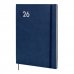 Finocam Dynamic Mara Agenda Profesional en Catalan - Anual 2026 - Tapa Blanda - Cierre con Goma Elastica - Formato Y12 - 214x11x275mm - Semana Vista en Vertical - Color Azul