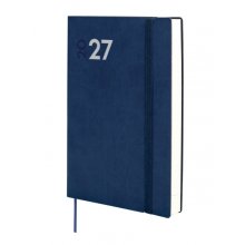 Finocam Dynamic Mara Agenda Profesional - Anual 2027 - 1 Dia por Pagina - Formato Y10 - 140x204mm - Goma Elastica - Tapa Blanda de PU - Esquinas Microperforadas - Papel de 80g/m2 - Color Azul