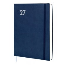 Finocam Dynamic Mara Agenda Profesional - Anual 2027 - 1 Dia por Pagina - Formato Y12 - 210x270mm - Goma Elastica - Tapa Blanda de PU - Esquinas Microperforadas - Papel de 80g/m2 - Color Azul