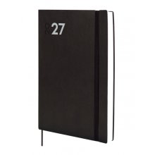 Finocam Dynamic Mara Agenda Profesional - Anual 2027 - 1 Dia por Pagina - Formato Y11 - 165x240mm - Goma Elastica - Tapa Blanda de PU - Esquinas Microperforadas - Papel de 80g/m2 - Color Negro