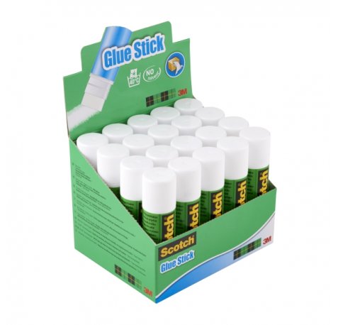 Scotch Barra de Pegamento Adhesivo Solido de 21gr - Color Transparente (20 uds)