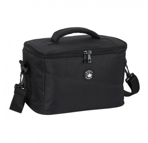 Safta Mickey Bolsa Isotermica Porta Alimentos 9.2L - Cremallera - Asa Acolchada - Bandolera Ajustable - Repelente al Agua - Asa Superior - 290x180x190mm - Color Negro