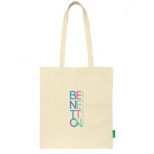 Safta Benetton Tote Bag Bolsa de Tela - Asas de Mano - Color Beige